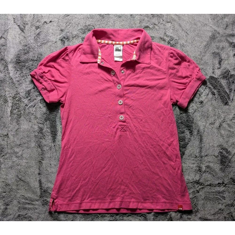 The North Face Short Sleeve Polo Shirt Women's Size Small Pink